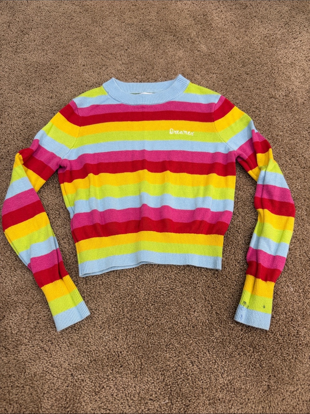 Spiritual Gangster Rainbow Stripe Sweater - Multi